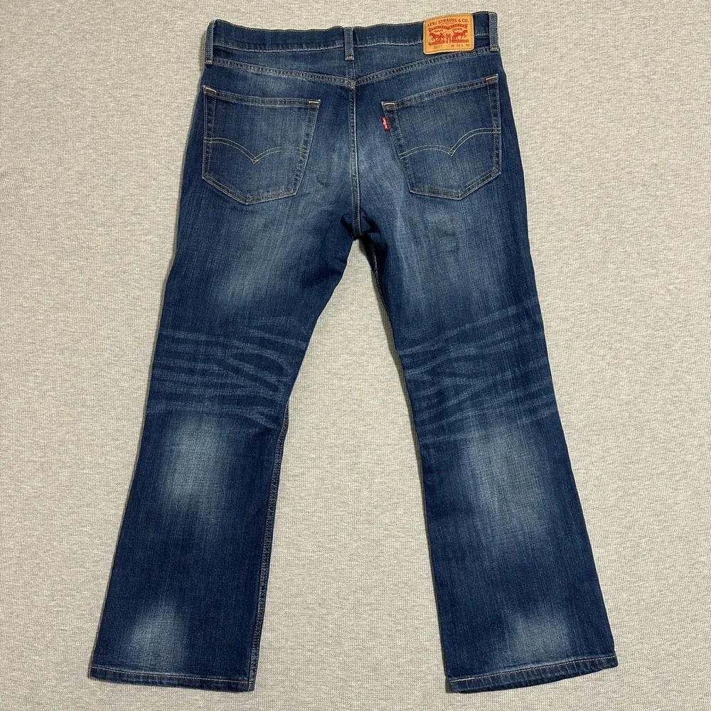 Levi's 527 Slim Bootcut Jeans Dark Wash Denim Blue Men's W36 L30